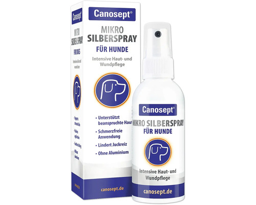 Skin and wound care Canosept micro silver spray relieves itching and moisturizes for dogs 75 ml