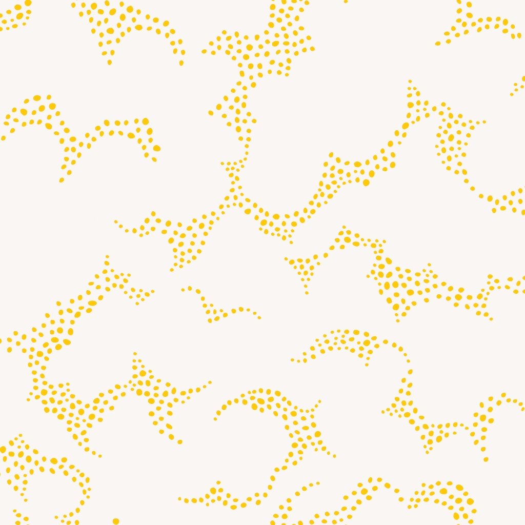 Hanna Werning Wonderland 1455 Non-Woven Wallpaper/Dots Cloud Pattern Orange