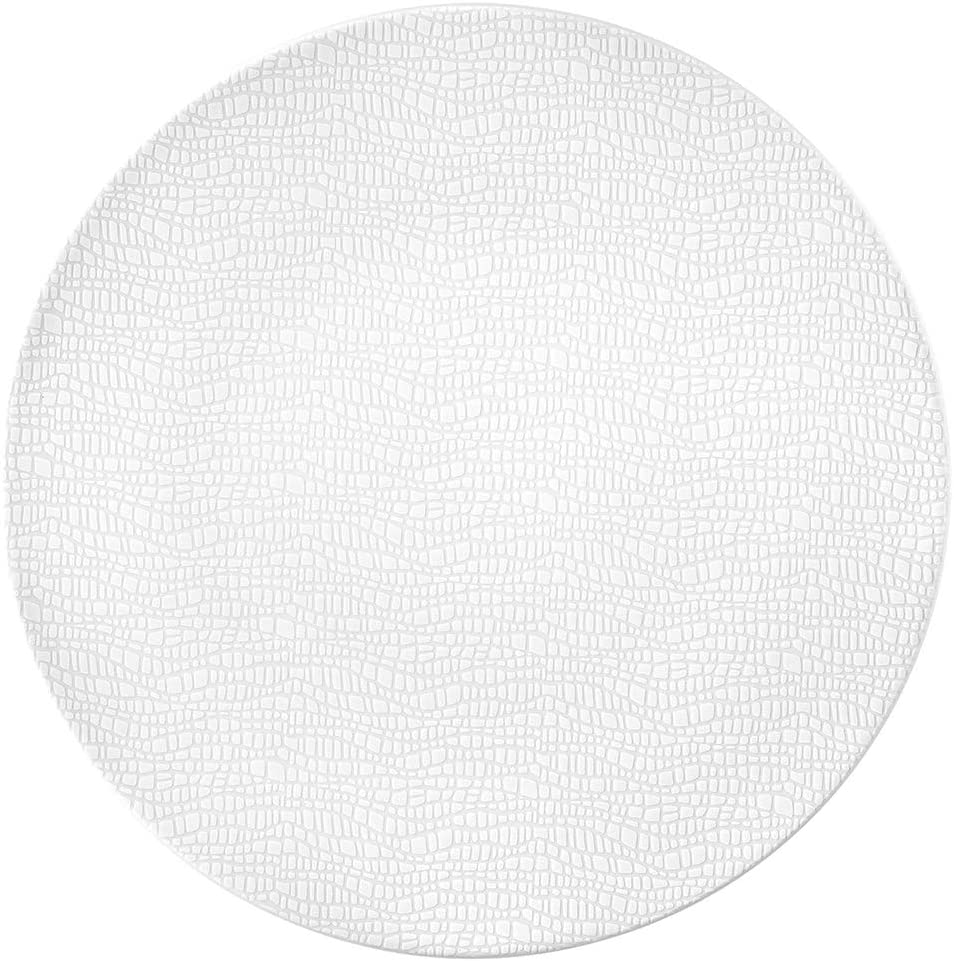 Seltmann Weiden 001.743923 Fashion Luxury White Round Dinner Plate, White