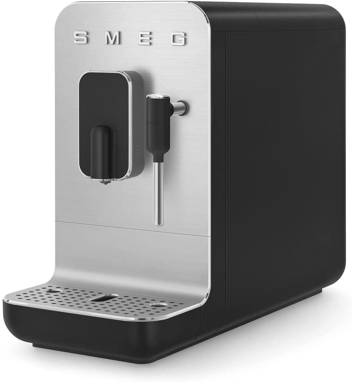 Smeg BCC02BLMEU Compact Fully Automatic Coffee Machine with Steam Function Black
