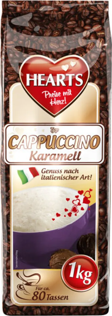 HEARTS Cappuccino Caramel 20 x 1kg - Tastes like Christmas market
