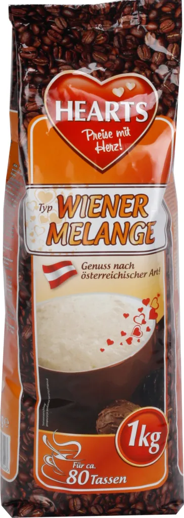 HEARTS Cappuccino Wiener Melange 1kg Instantkaffee