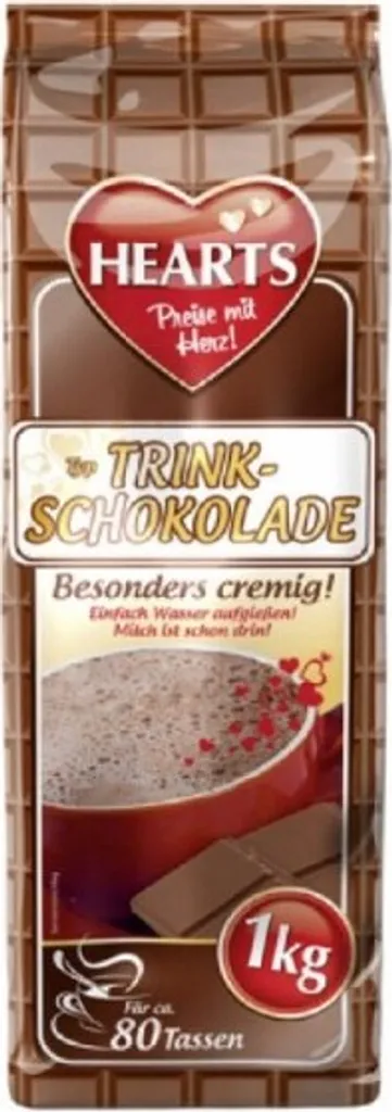 HEARTS Drinking Chocolate 20 x 1kg - Cocoa Powder Value Pack - Instant Drink Powder