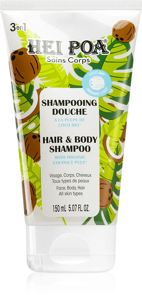 Hei Poa Organic Coconut Oil Shampoo with coconut oil for body and hair
