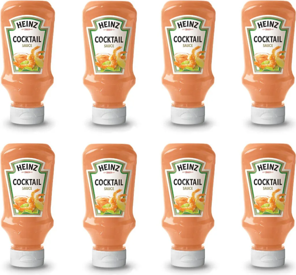 Heinz Cocktail Sauce Upside Down Squeeze Bottle 220 ml 8-pack