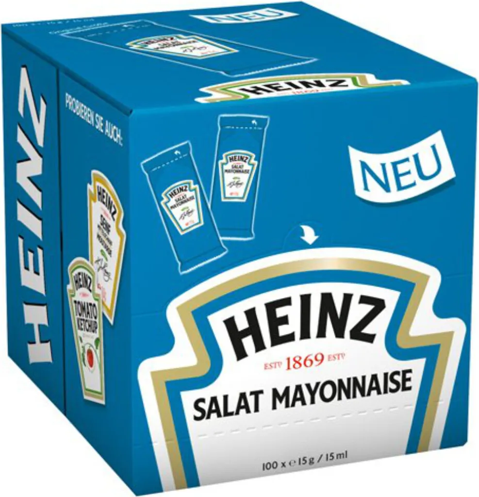 Heinz Leichte Salat Mayonnaise 100 Portionsbeutel a 15g 1500g