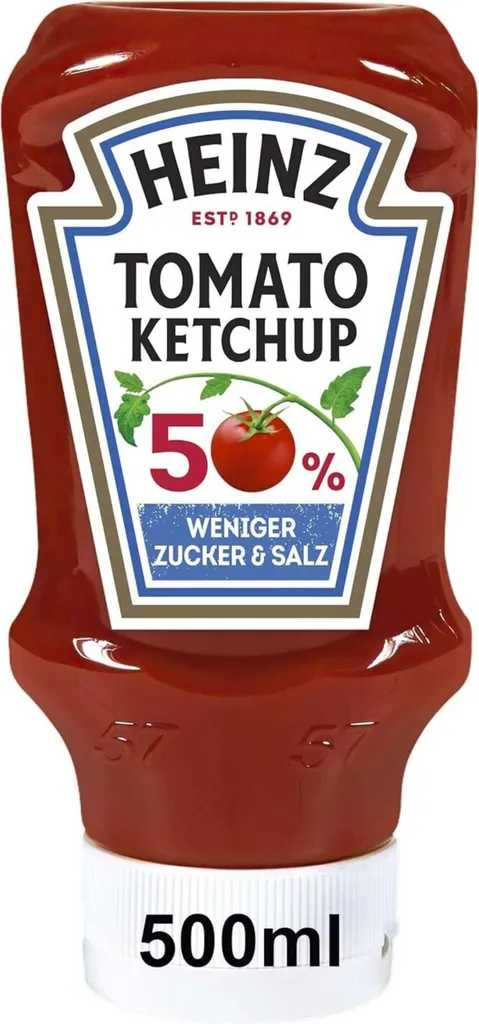 Heinz Tomato Ketchup 50% weniger Zucker & Salz 500ml