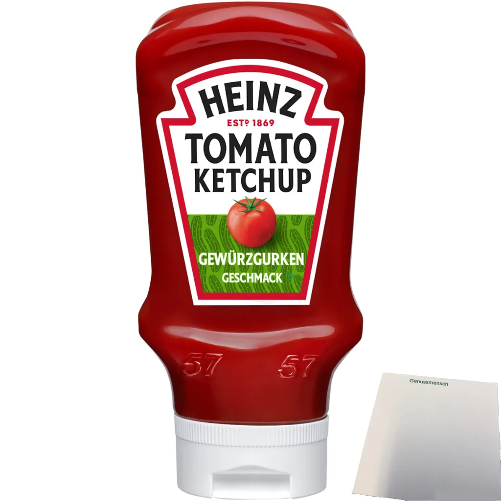 Heinz Tomato Ketchup Gewürzgurken Geschmack (400ml) + usy Block