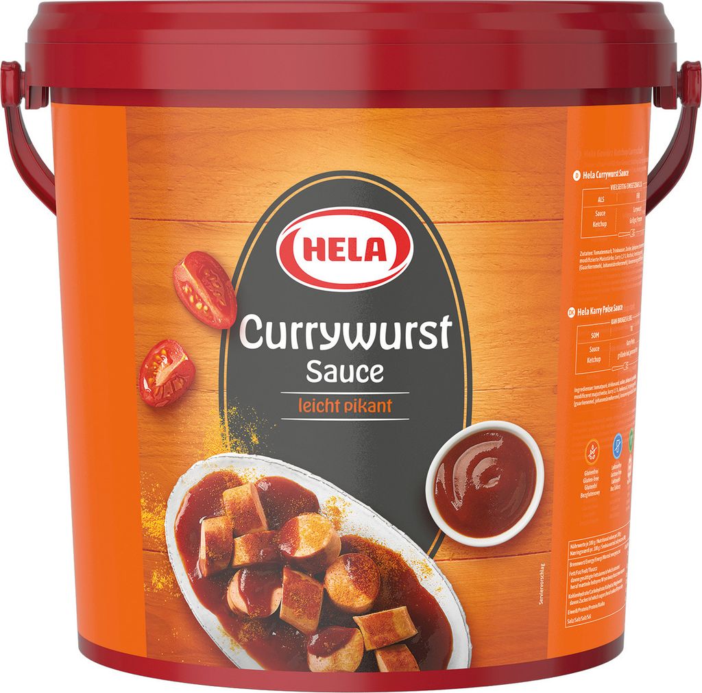 Hela Currywurst Sauce slightly spicy seasoning sauce for currywurst 10000ml