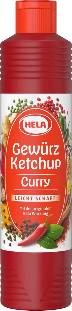 Hela Gewürz Ketchup Curry leicht scharf mit Hela original Würzung 800ml