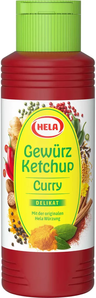 Hela Ketchup Curry delikat Gewürzketchup 300 ml Flasche Ketchupflasche