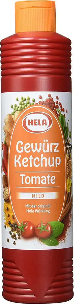 Hela Tomaten Gewürz Ketchup mit mild würziger Note 800ml 6er Pack