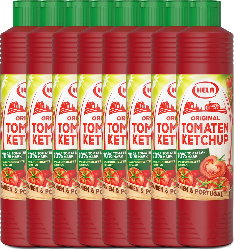 Hela Tomaten Ketchup mit natürlich fruchtigem Aroma 800ml 6er Pack