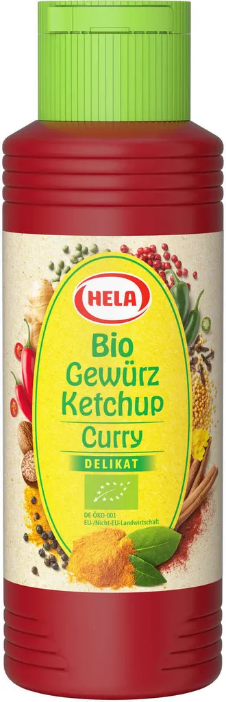 HelaKetchup Curry delikat Gewürzketchup 300 ml Flasche Ketchupflasche
