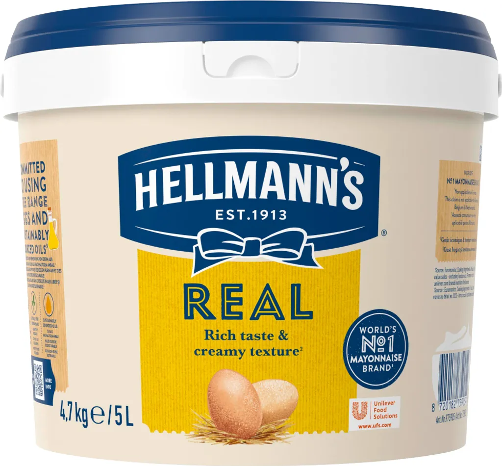 Hellmanns Real Mayonnaise reichlich cremige Konsistenz 5 Liter