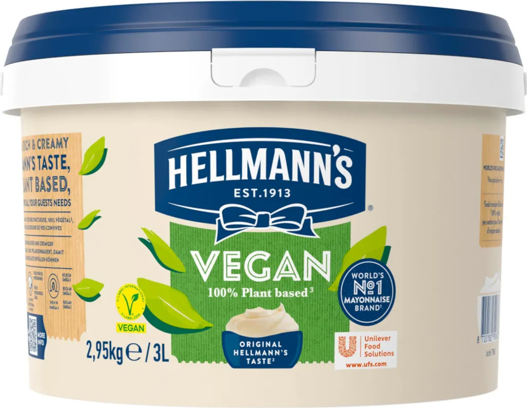 Hellmanns vegane Mayonnaise Vegane Alternative Eimer 3 Liter