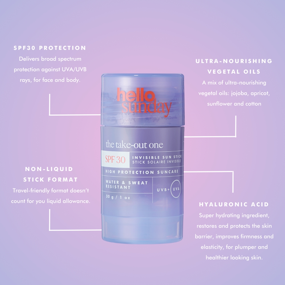 hello sunday the take-out one invisible sun stick Protective and nourishing sticks SPF 50