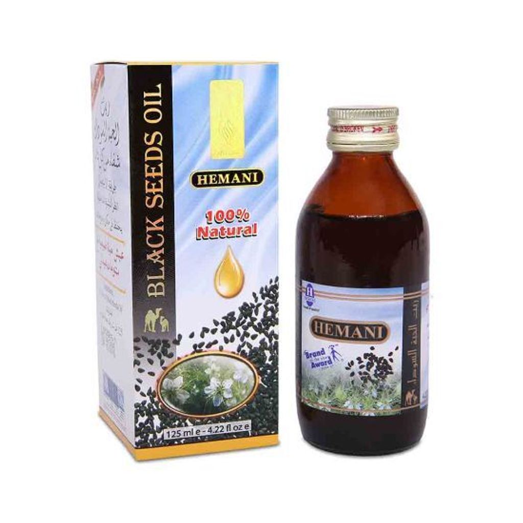 Hemani Schwarzkümmelöl 100 % rein – 125 ml | Kaltgepresst, Vegan, Halal, 100 % Nigella Sativa