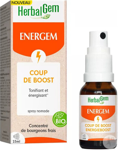 HerbalGem Energem Energy Boost Food Supplement Organic Spray 15ml