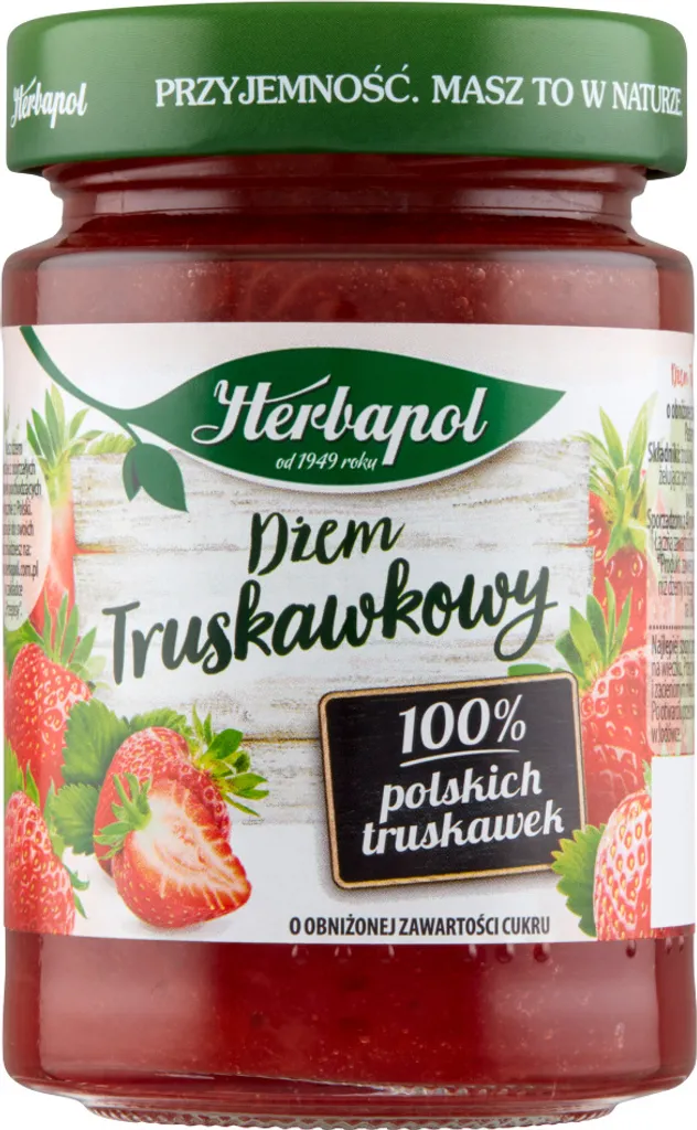 Herbapol Erdbeer-Konfitüre mit reduziertem Zuckergehalt 280 G