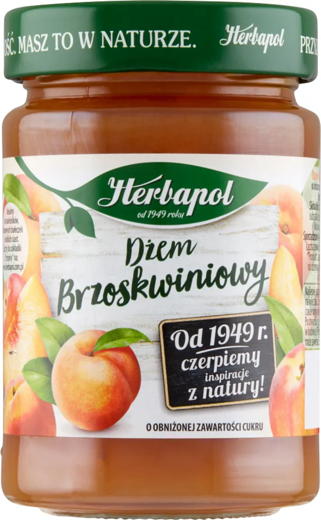 Herbapol Pfirsichkonfitüre mit reduziertem Zuckergehalt 280 G