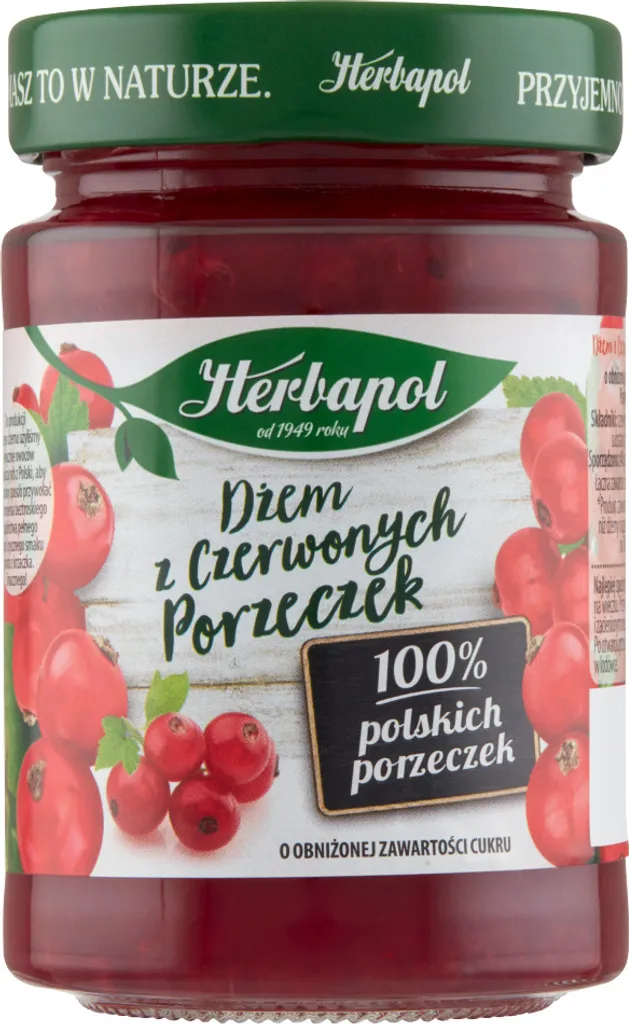 Herbapol Rote Johannisbeerkonfitüre mit reduziertem Zuckergehalt 280 G