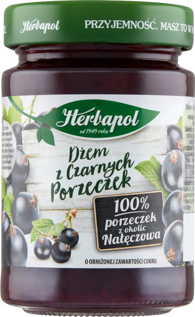 Herbapol Schwarze Johannisbeerkonfitüre mit reduziertem Zuckergehalt 280 G