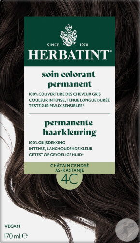 Herbatint Permanent Hair Coloring 4C Ash Chestnut 1 Kit