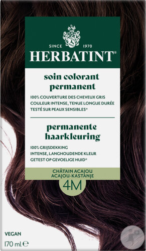 Herbatint Permanent Hair Coloring 4M Cashew Chestnut 1 Kit