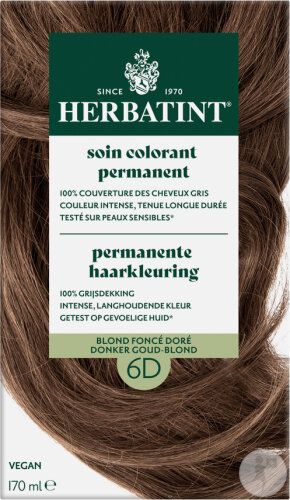 Herbatint Permanent Hair Color 6D Dark Gold Blonde 1 Kit
