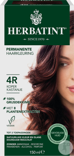 Herbatint Permanent Hair Coloring Gel For Sensitive Skin 4R Copper Chestnut Brown 150ml