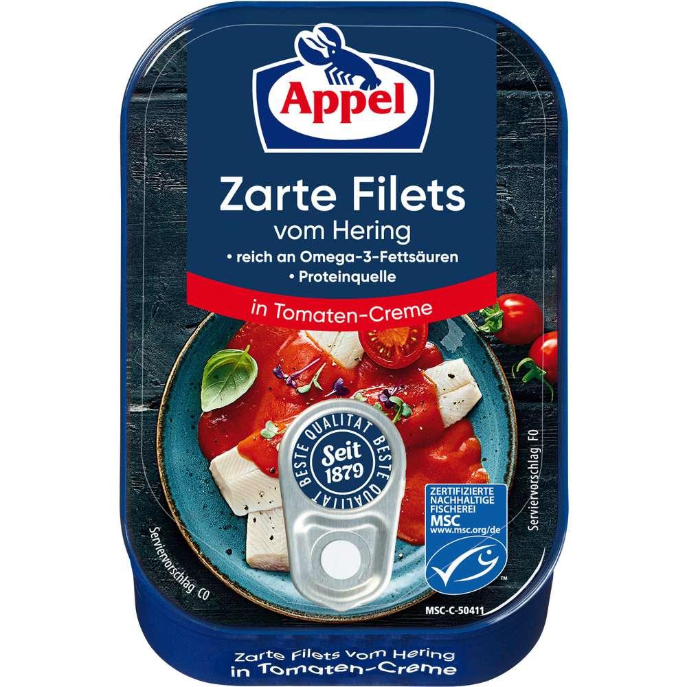 Herring fillets in tomato cream