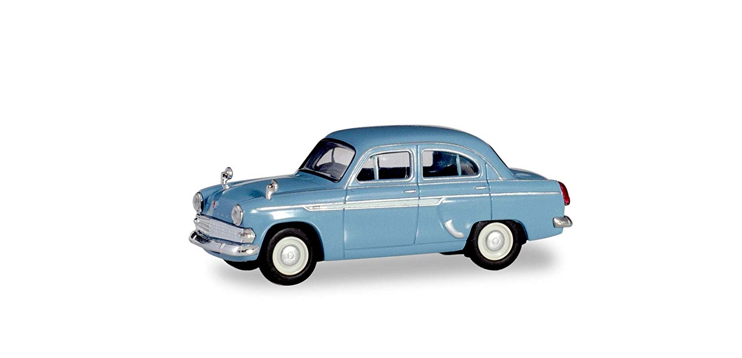 Herpa Miniaturmodelle GmbH Herpa 023672-004 Moskvich 403 Pastel Blue Car for Crafts and Collecting