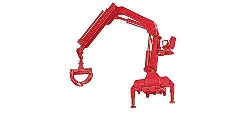 Herpa 051491-002 Hiab Loading Crane With Grabber Red 1:87