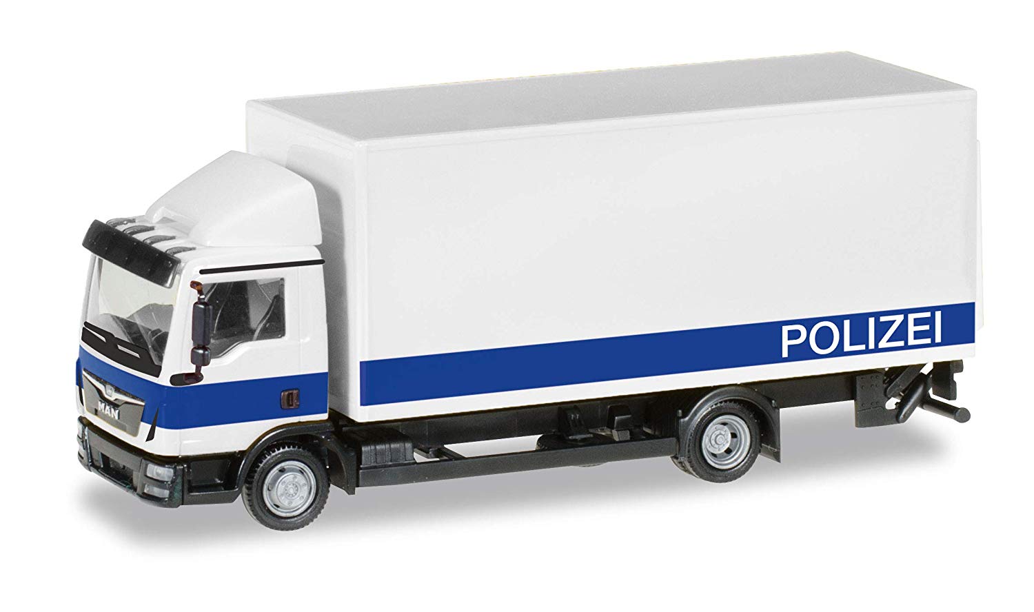 Herpa Miniaturmodelle GmbH Herpa 094504 Man Tgl Suitcase Truck With Boot Panel Police Brandenburg / Lo