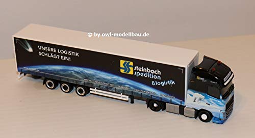 Herpa Miniaturmodelle GmbH Herpa 309875 Volvo FH GL XL Curtain Tarpaulin Saddle Train Steinbach Logist