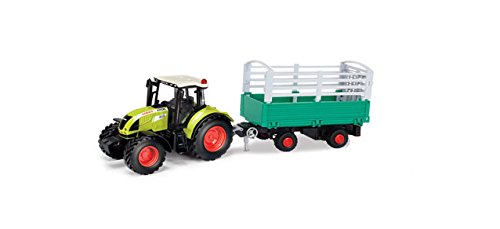 Herpa Claas Arion Tractor With Livestock Trailer