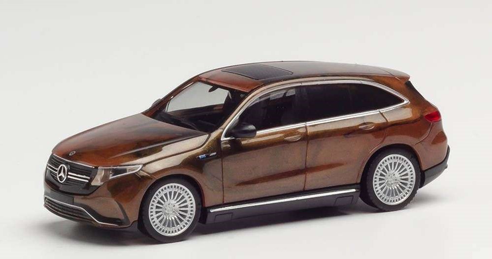 Herpa 941280 # Mercedes- Benz Eqc Built In 2019 "Brown-Marbled" 1:87