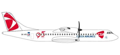Herpa Wings 532792 Model Car CSA Czech Airlines ATR-72-500 95 Years 1:500