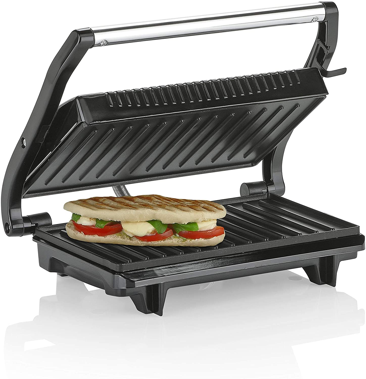 Tristar Contact Grill GR-2846, Sandwich Maker with Stainless Steel Design, 