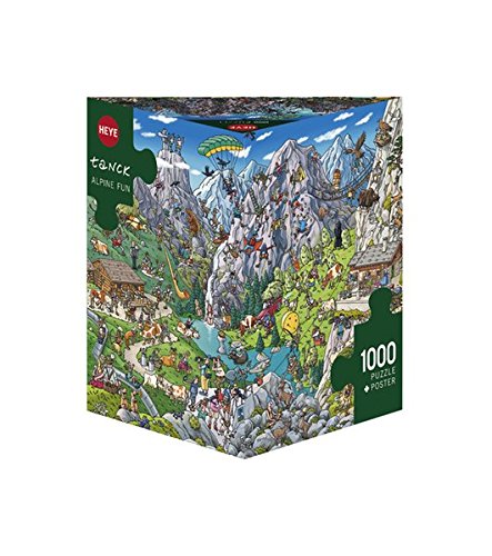Heye 29680 TANCK: Fun in the Alps – Jigsaw Puzzle 1,000 Pieces in Triangle 