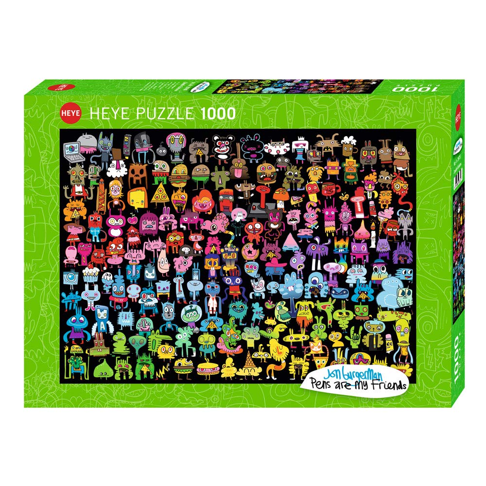 Heye 29786 Standard by Jon Burgerman Rainbow Doodle Jigsaw Puzzle 1000 Piec
