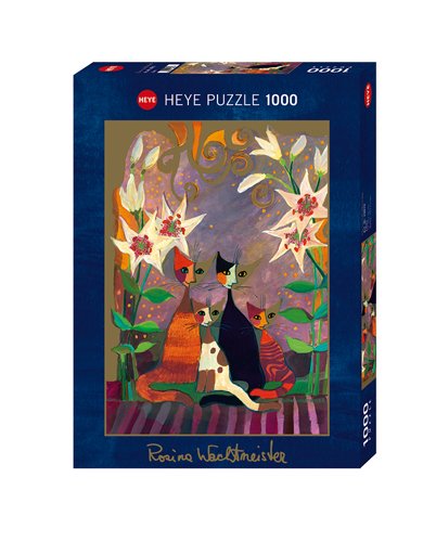 Heye 29819 Lilies 1000 Pieces Rosina Wachtmeister with Gold Foil Embossed