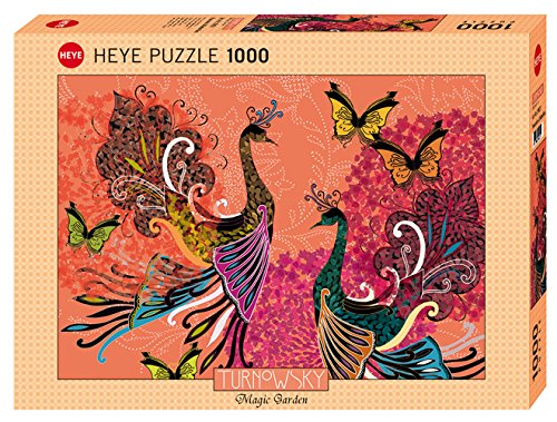 Heye 29821 Peacocks and Butterflies 1000 Pieces, Turnowsky, Magic Garden