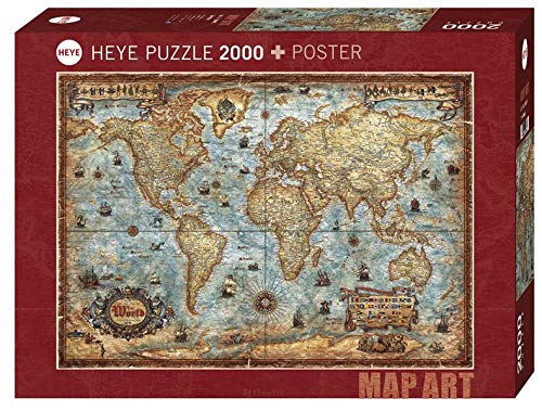 Heye 29845 The World Standard, Map, With Poster