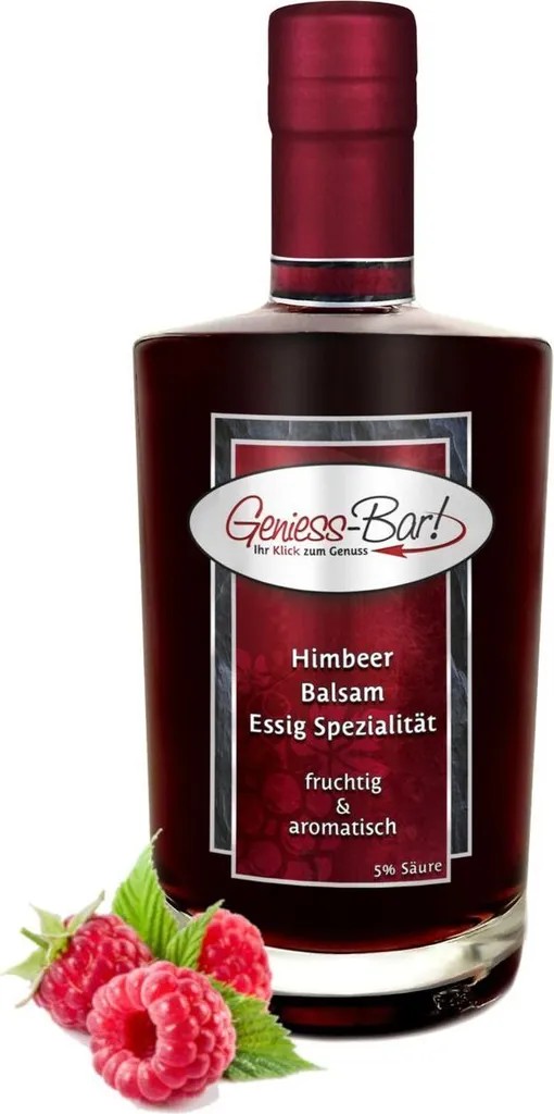 Raspberry Balsamic Vinegar - Specialty 0.5L with intense raspberry flavor 5% acidity