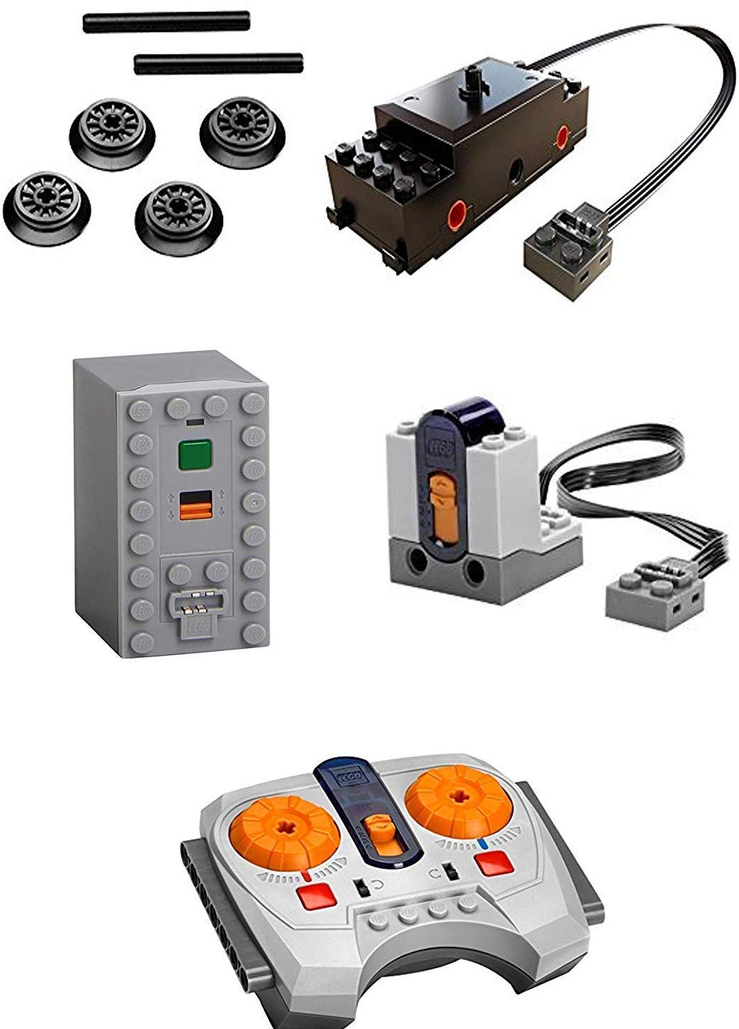 LEGO Power Functions Train Motor Set Includes IR Receiver, Remote & Battery