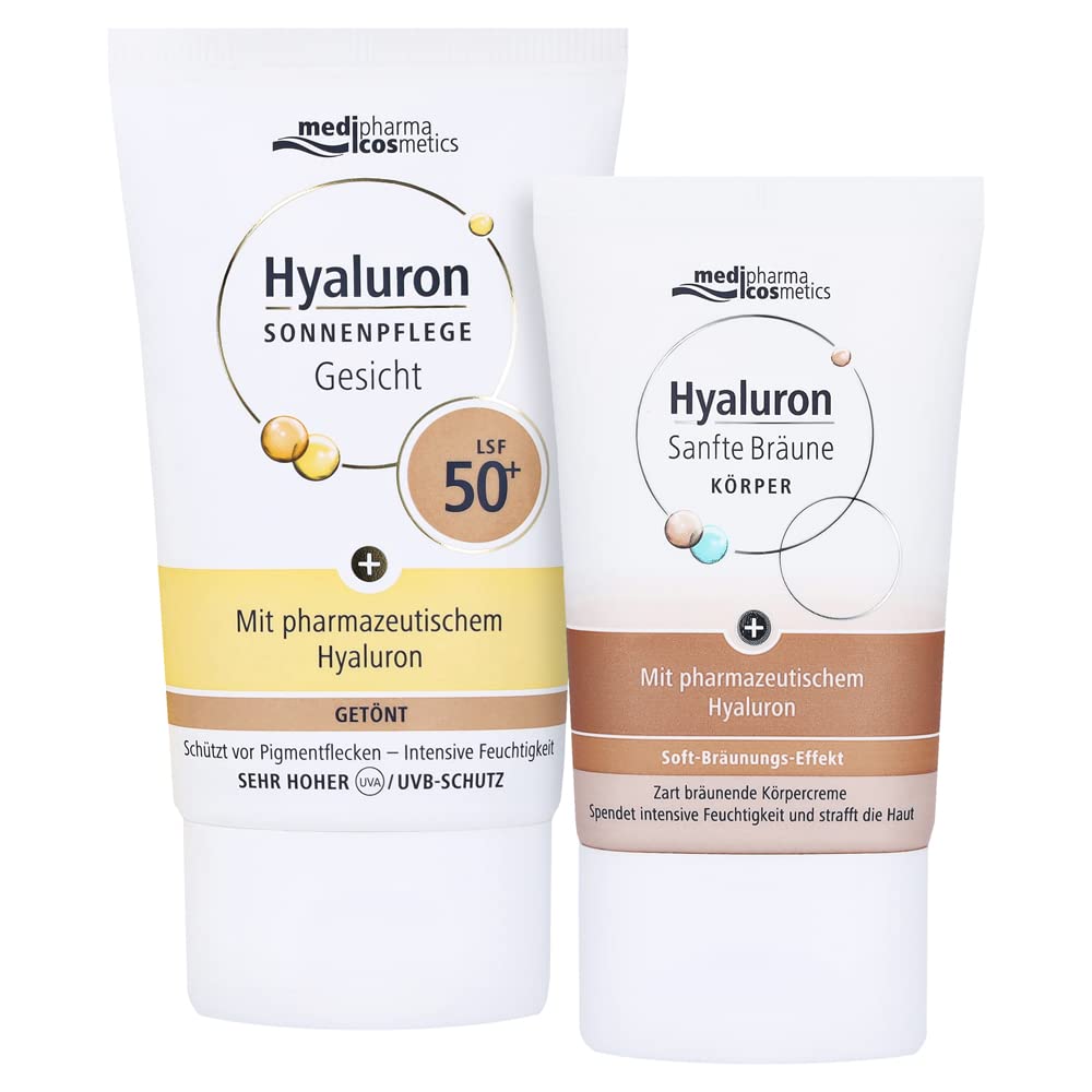 Medipharma Cosmetics, Hyaluronic Sun Care Face Cream SPF 50+ Tinted 100 g