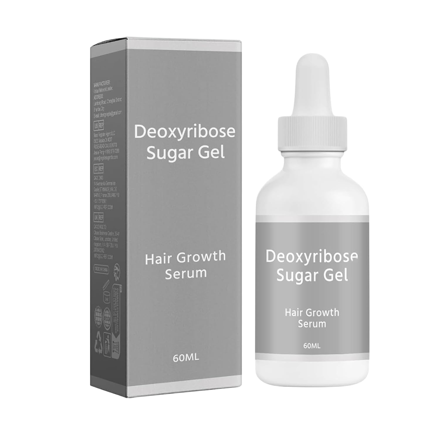 1/2 Pack Deoxyribose Sugar Gel for Hair Growth, 60 ml Hair Growth, Hair Growth Scalp, Hair Growth Hair Serum Oil, Anti Hair Loss Hair Oil, Scalp Oil