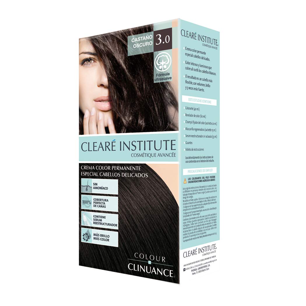 Color Clinuance 3.0 Dark Brown Hair Dye for Sensitive Hair Permanent Coloring Witho Moreia More Shine Intensive Color Color Coverage Dermatologicalally Tested